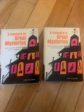 A Treasury of Great Mysteries 2 Volumes Agatha Christie Ellery Queen plus 1957